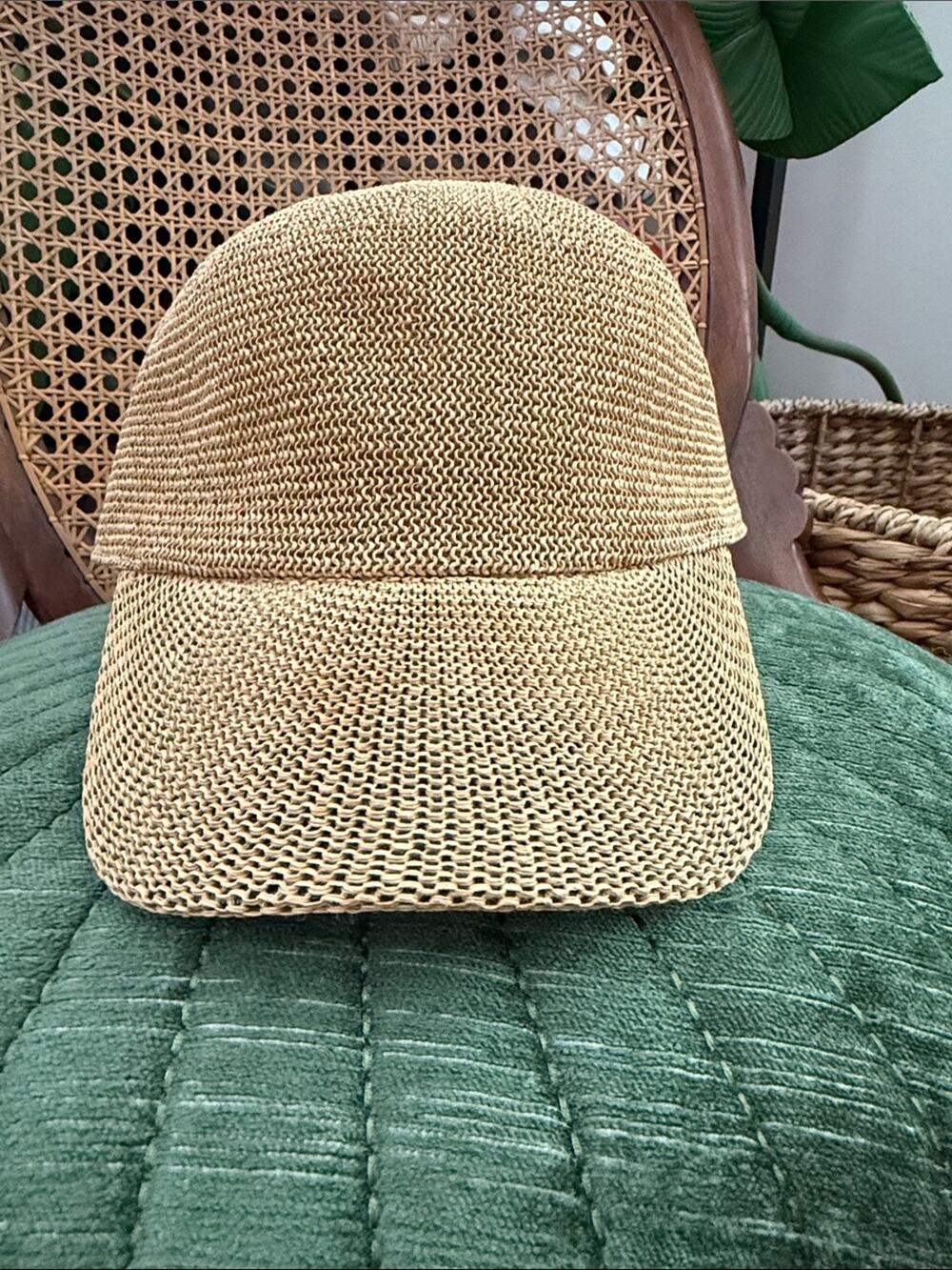 Wyeth Paula Camel Mesh Packable Classic Resort Summer Nantucket Beach Cap Hat